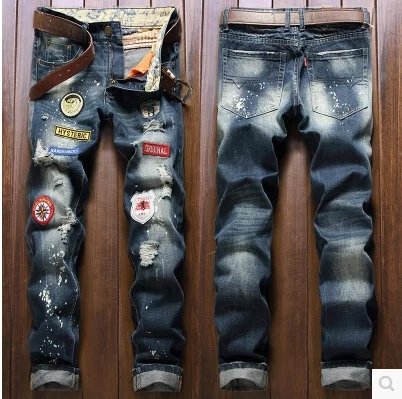 Jeans pour adolescent pieds Slim en coton Quatre saisons - Ref 1465419