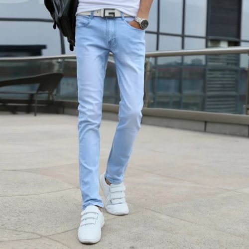 Jeans pour adolescent pieds Slim en coton Quatre saisons - Ref 1465423