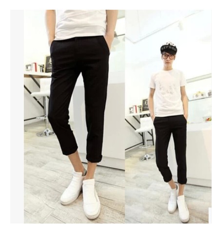 Jeans pour adolescent pieds Slim en coton été - Ref 1465445