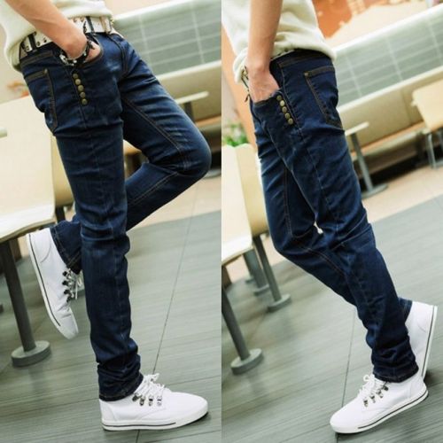 Jeans pour adolescent pieds Slim en coton Quatre saisons - Ref 1465471