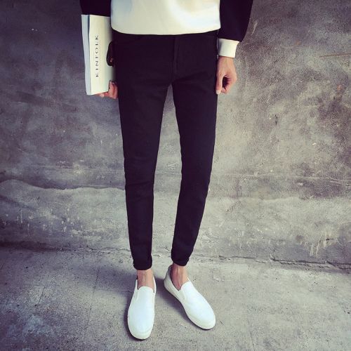 Jeans pour adolescent pieds Slim en coton Quatre saisons - Ref 1465484