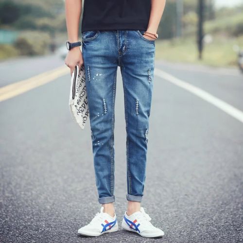 Jeans pour adolescent pieds Slim Quatre saisons - Ref 1465514