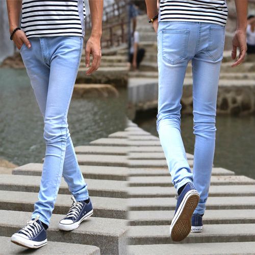 Jeans pour adolescent pieds Slim en coton Quatre saisons - Ref 1465521