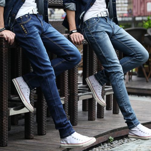 Jeans pour adolescent pieds Slim en CVC Quatre saisons - Ref 1465528