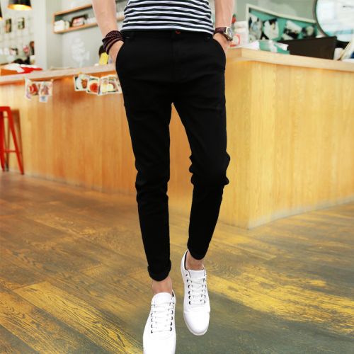 Jeans pour adolescent pieds Slim en coton Quatre saisons - Ref 1465561