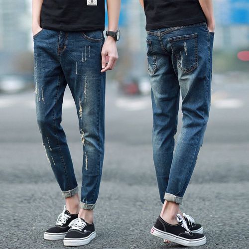 Jeans pour adolescent pieds Slim printemps - Ref 1465562