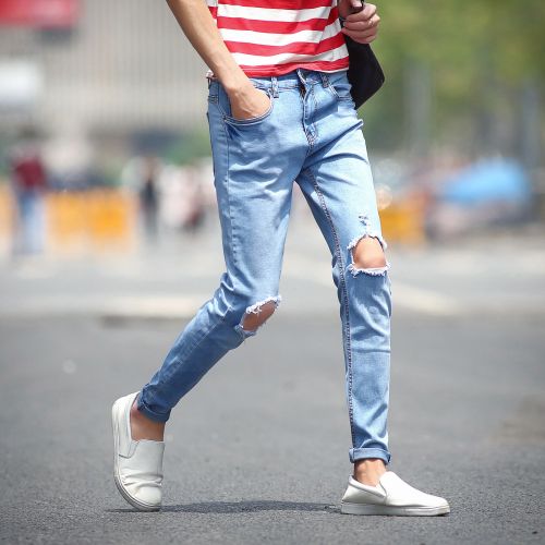 Jeans pour adolescent Sarouel en coton été - Ref 1465569