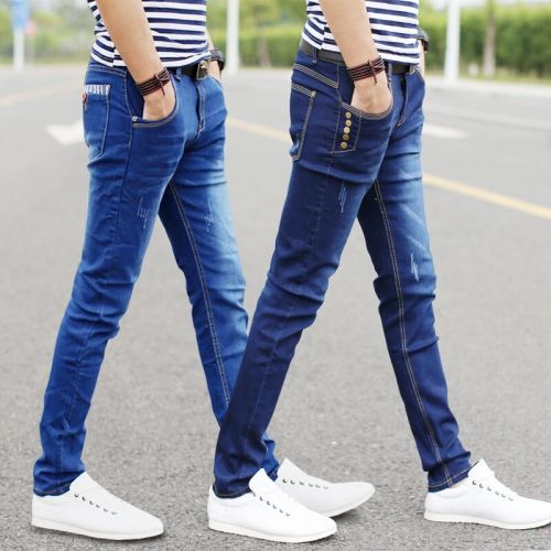 Jeans pour adolescent pieds Slim été - Ref 1465577