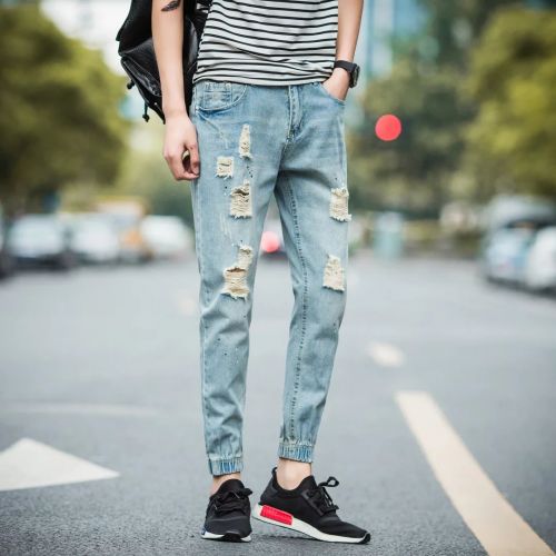 Jeans pour adolescent Sarouel en coton été - Ref 1465579