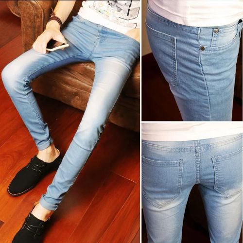 Jeans pour adolescent pieds Slim en coton Quatre saisons - Ref 1465581