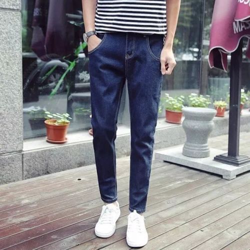 Jeans pour adolescent pieds Slim en coton automne - Ref 1465583