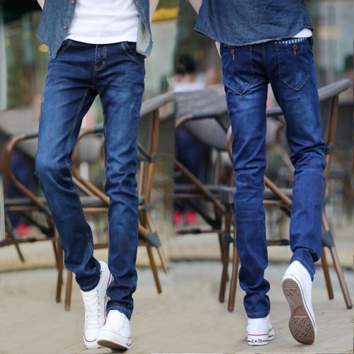 Jeans pour adolescent pieds Slim JEANS en coton été - Ref 1465600