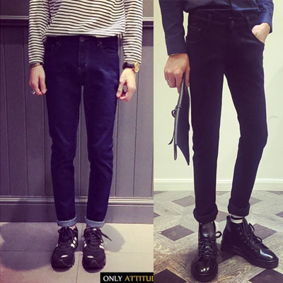 Jeans pour adolescent pieds Slim en coton été - Ref 1465701