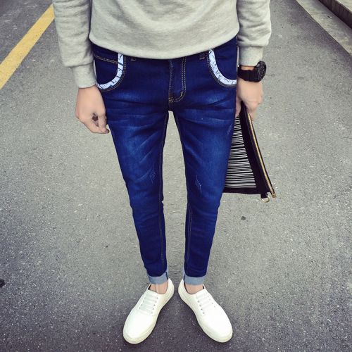 Jeans pour jeunesse pieds Slim en CVC Quatre saisons - Ref 1465803