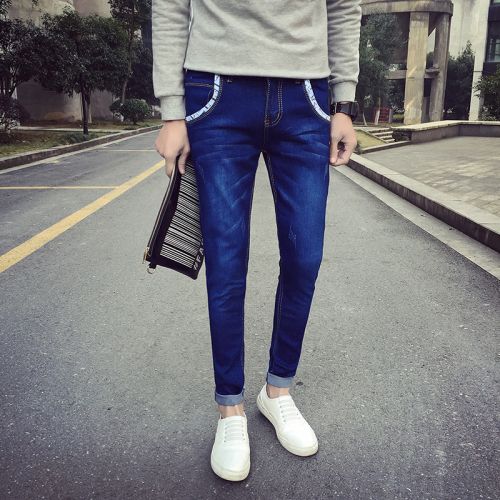 Jeans pour jeunesse pieds Slim en CVC Quatre saisons - Ref 1465827