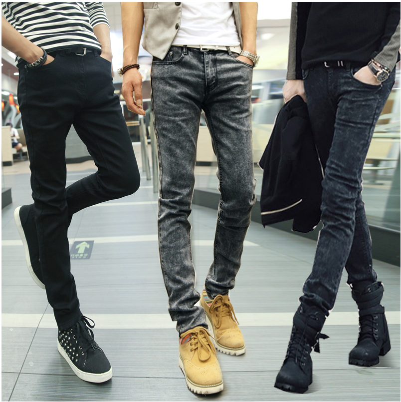 Jeans pour adolescent pieds Slim JOHNSONYUEDA en coton Quatre saisons - Ref 1465859