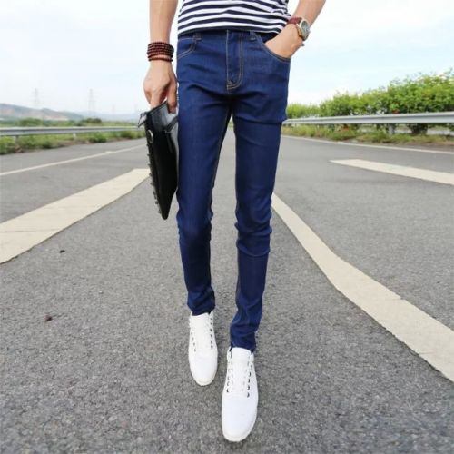 Jeans pour jeunesse pieds Slim en coton Quatre saisons - Ref 1465875
