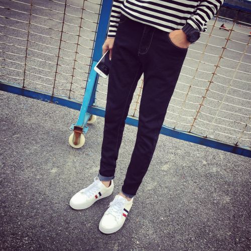 Jeans pour jeunesse pieds Slim en coton automne - Ref 1465886