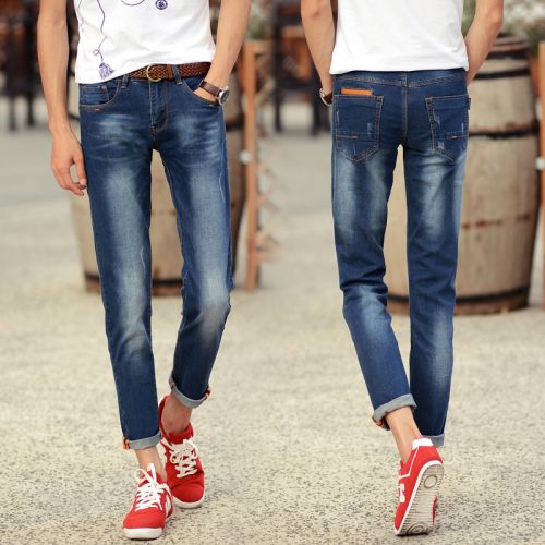 Jeans pour jeunesse pieds Slim en coton été - Ref 1465964