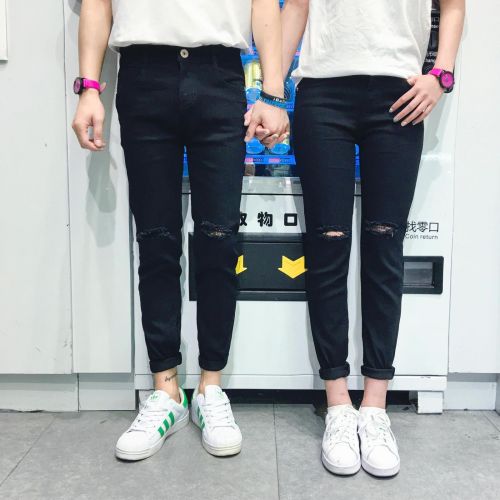 Jeans pour adolescent pieds Slim été - Ref 1466045