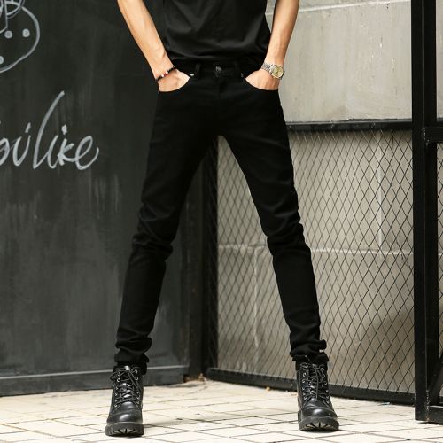 Jeans pour adolescent pieds Slim en coton hiver - Ref 1466175