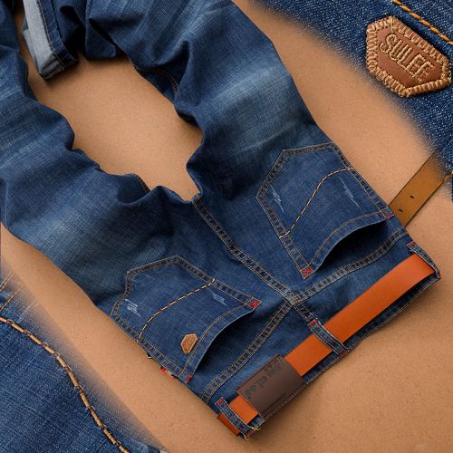 Jeans pour jeunesse coupe droite en coton automne - Ref 1466208