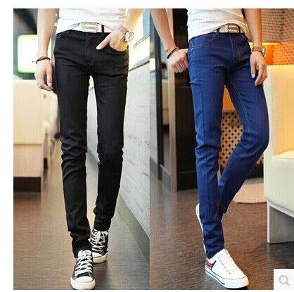 Jeans pour adolescent pieds Slim en coton printemps - Ref 1466259