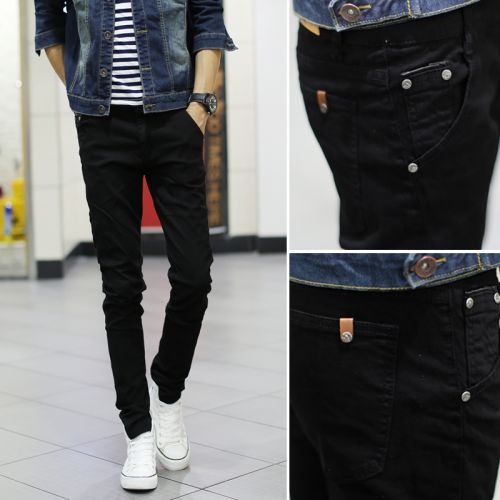 Jeans pour adolescent pieds Slim en coton Quatre saisons - Ref 1466399