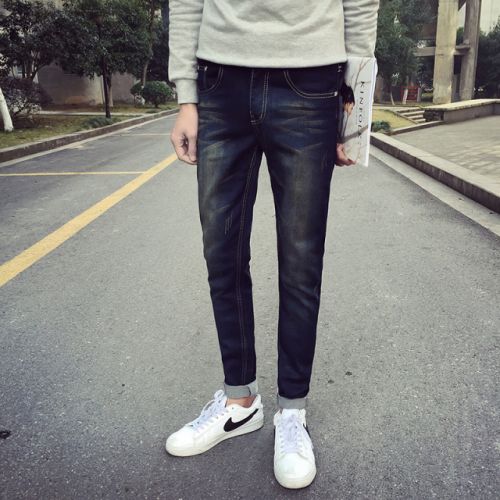 Jeans pour adolescent pieds Slim en coton été - Ref 1466407