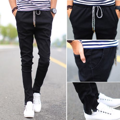 Jeans pour adolescent pieds Slim en coton automne - Ref 1466432