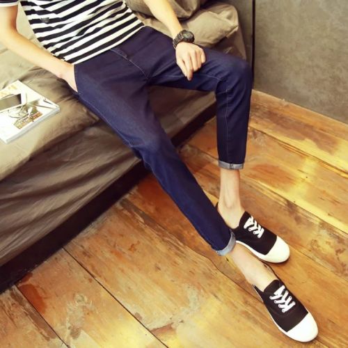 Jeans pour adolescent pieds Slim en coton été - Ref 1466487