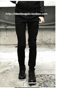 Jeans pour adolescent pieds Slim en coton printemps - Ref 1466499