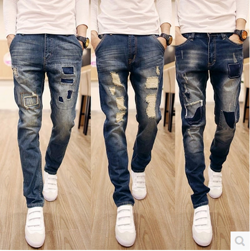 Jeans pour adolescent Sarouel en coton Quatre saisons - Ref 1466534