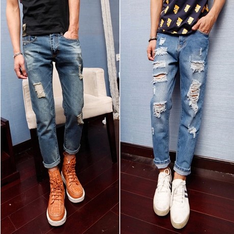 Jeans pour adolescent pieds Slim été - Ref 1466584