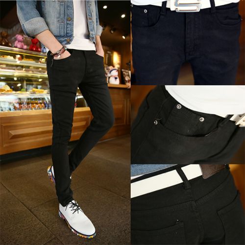 Jeans pour adolescent pieds Slim en coton hiver - Ref 1466589