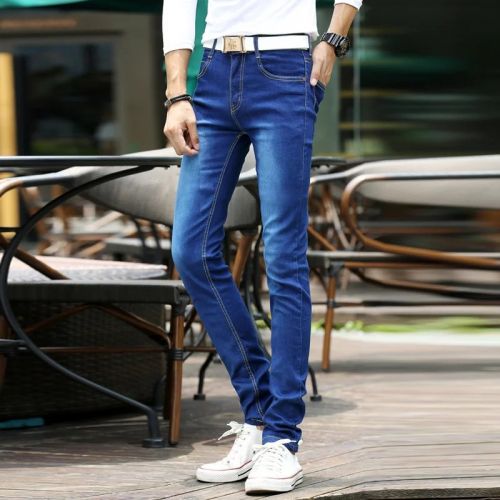 Jeans pour adolescent pieds Slim en coton Quatre saisons - Ref 1466673