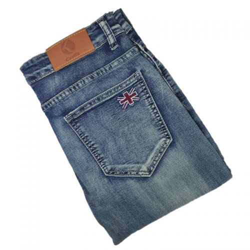 Jeans pour adolescent pieds Slim en coton Quatre saisons - Ref 1466682