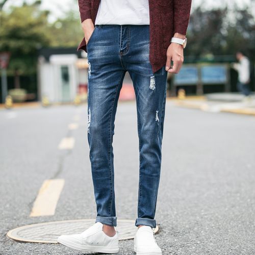 Jeans pour jeunesse pieds Slim SENLEIS en coton Quatre saisons - Ref 1466750