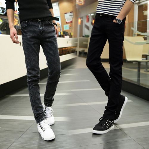 Jeans pour adolescent pieds Slim en coton automne - Ref 1466772