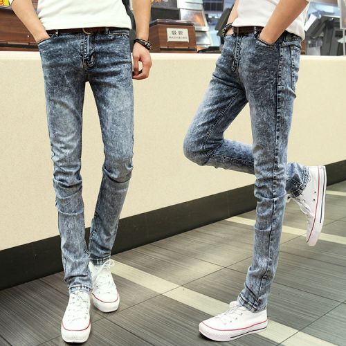 Jeans pour adolescent pieds Slim en coton automne - Ref 1466783