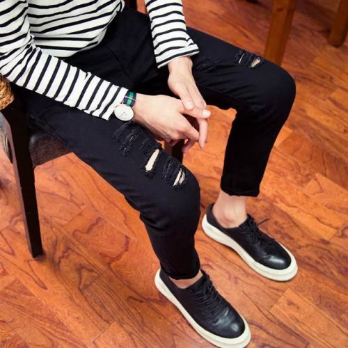 Jeans pour adolescent pieds Slim Quatre saisons - Ref 1466876