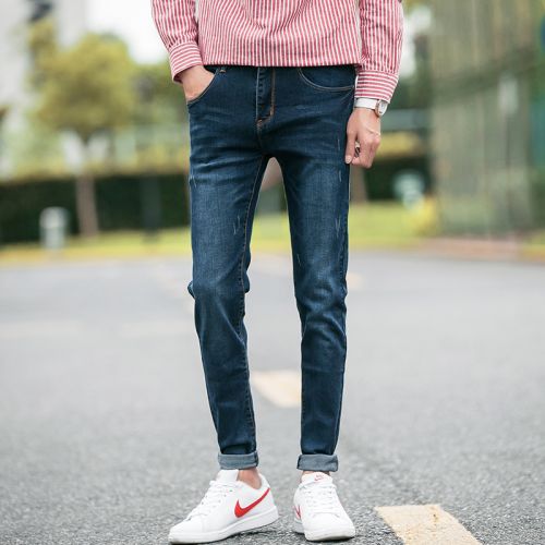 Jeans pour jeunesse pieds Slim SENLEIS en coton automne - Ref 1466935