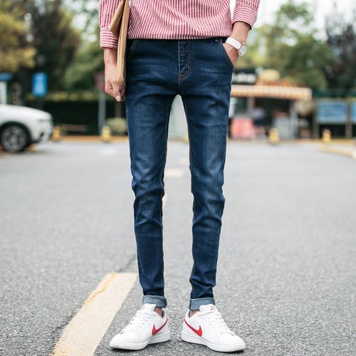 Jeans pour jeunesse pieds Slim SENLEIS en coton automne - Ref 1466962