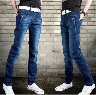 Jeans pour adolescent coupe droite en coton Quatre saisons - Ref 1466989