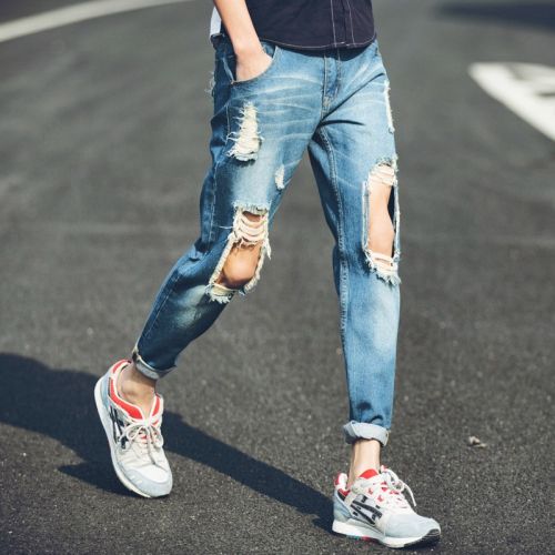 Jeans pour jeunesse pieds Slim été - Ref 1467106