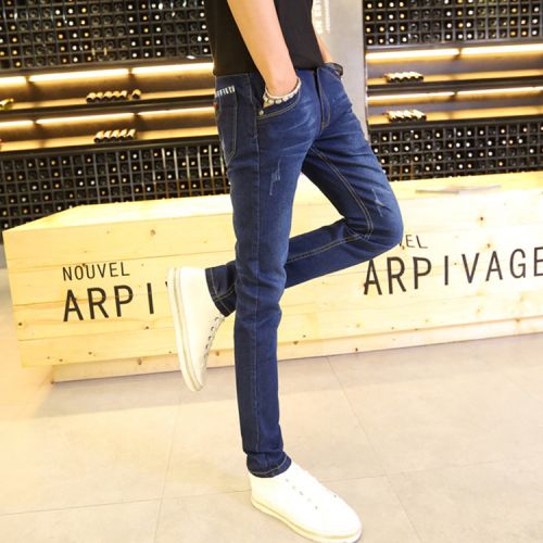 Jeans pour adolescent pieds Slim en coton automne - Ref 1467189