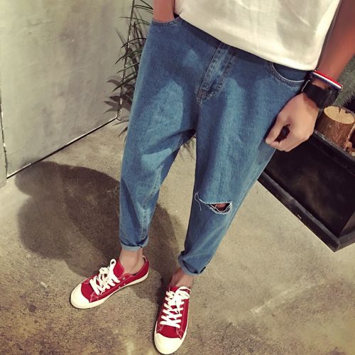 Jeans pour jeunesse Sarouel en coton été - Ref 1467218