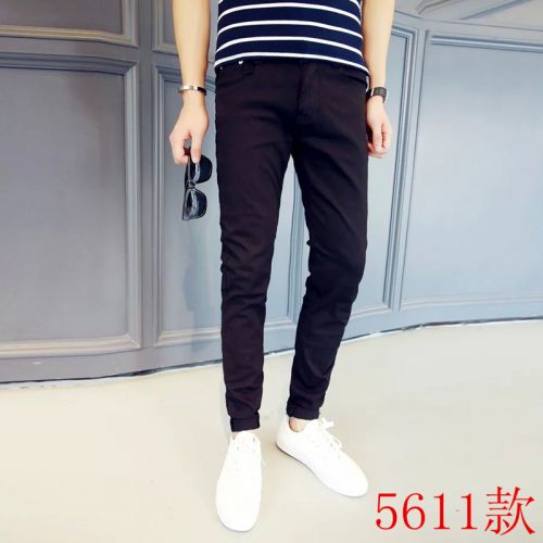 Jeans pour adolescent pieds Slim en coton automne - Ref 1467233