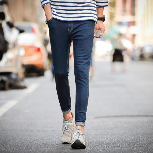 Jeans pour jeunesse pieds Slim TONLION Coton polyester polyuréthane élastique fibre spandex automne - Ref 1467309