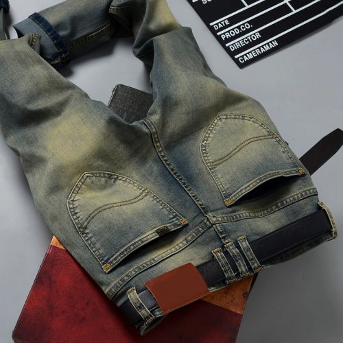 Jeans pour jeunesse pieds Slim en spandex de polyester Quatre saisons - Ref 1467316